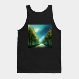 Watercolor forest Tank Top